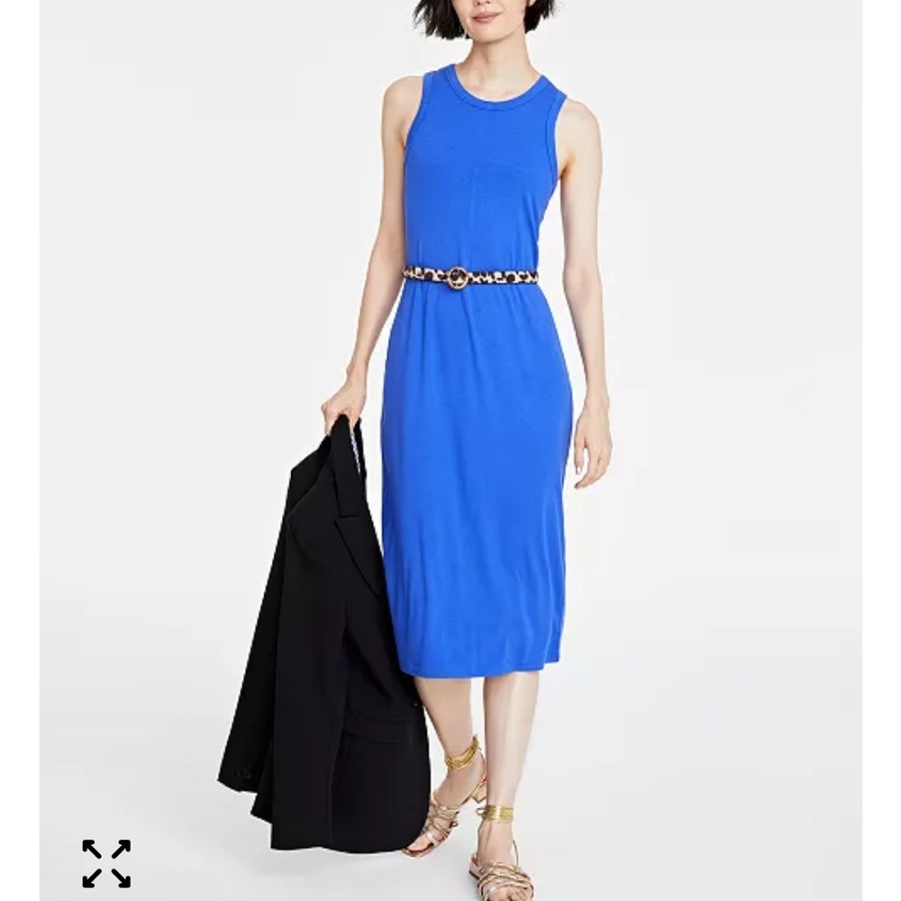 Rib Knit Midi Tank Dress